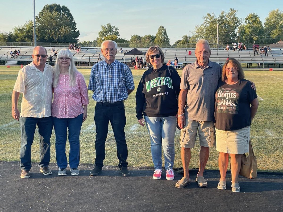 WesternTheSTEM's tweet photo. Huge shoutout to the Class of 1974 who came out to last night’s game! 🎉🎓 Celebrating your 50th reunion with us made the night extra special. Your legacy continues to inspire us, and we’re so proud to have you as part of our community! #50YearReunion #OnceAWarriorAlwaysAWarrior https://t.co/auXHWzHaNV