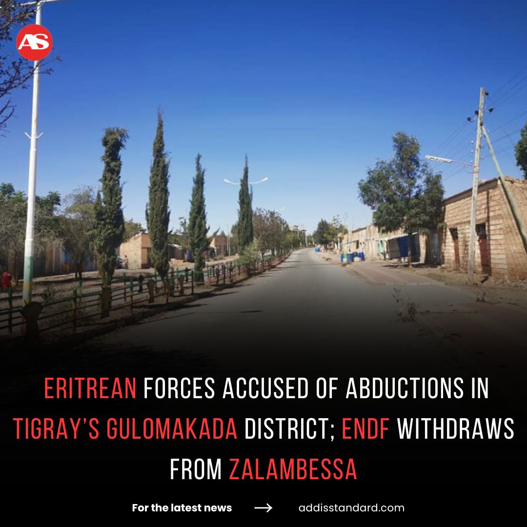 addisstandard's tweet photo. #Ethiopia: #Eritrean forces accused of abductions in #Tigray’s Gulomakada district; #ENDF withdraws from #Zalambessa

Residents of #Gulomakeda district in the Tigray region have reported an increase in abductions, allegedly carried out by Eritrean forces. A resident of Zalambessa, a town located on the Ethiopia-Eritrea border in Gulomakeda, said they are "living in fear and uncertainty" as kidnappings continue to rise, particularly targeting young people. “We are terrified,” the resident shared, adding that they “don’t stay outside past 6 p.m.” 

Zalambessa’s mayor, Berhane Berhe, confirmed the persistence of kidnappings, attributing the issue to Eritrean troops, who have "been present in the region for the past four years." He also noted the Ethiopian National Defense Force (ENDF) had recently withdrawn from the area, further contributing to security concerns.

https://t.co/rlRuya9WOE