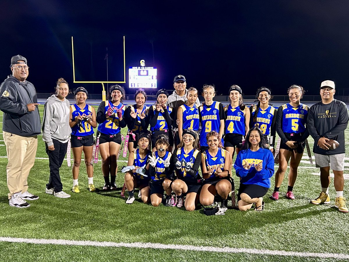 Congratulations to both of our Flag Football teams, JV and Varsity, for their hard work and impressive victory over our sister school, Hueneme High School!

#RaiderPride
#weareoxnardunion