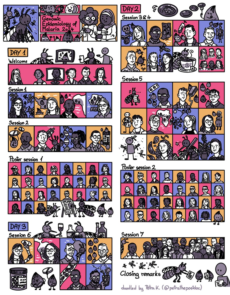 And here is the full poster of #GEM24 at the <a href="/ConnectingSci/">Wellcome Connecting Science</a>, had to cut and paste some bits and pieces of day 3 to have the two half and one full day fit!

Such a wonderful event, loved meeting and chatting to so many of you 🦟

Feel free to print it as a poster to the office 🧑‍🔬