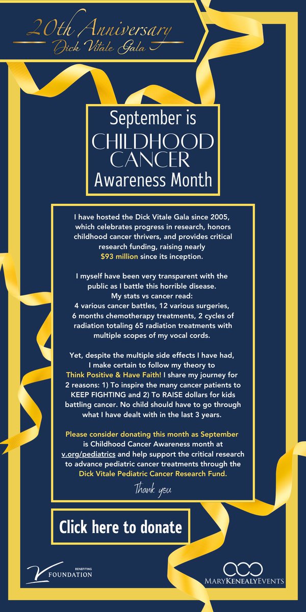 A message from my beloved friend and mentor, <a href="/DickieV/">Dick Vitale</a>. Visit v.org/research-overv… to learn how you can join his battle against pediatric cancer 👊🏽🔥💯🏀❗️