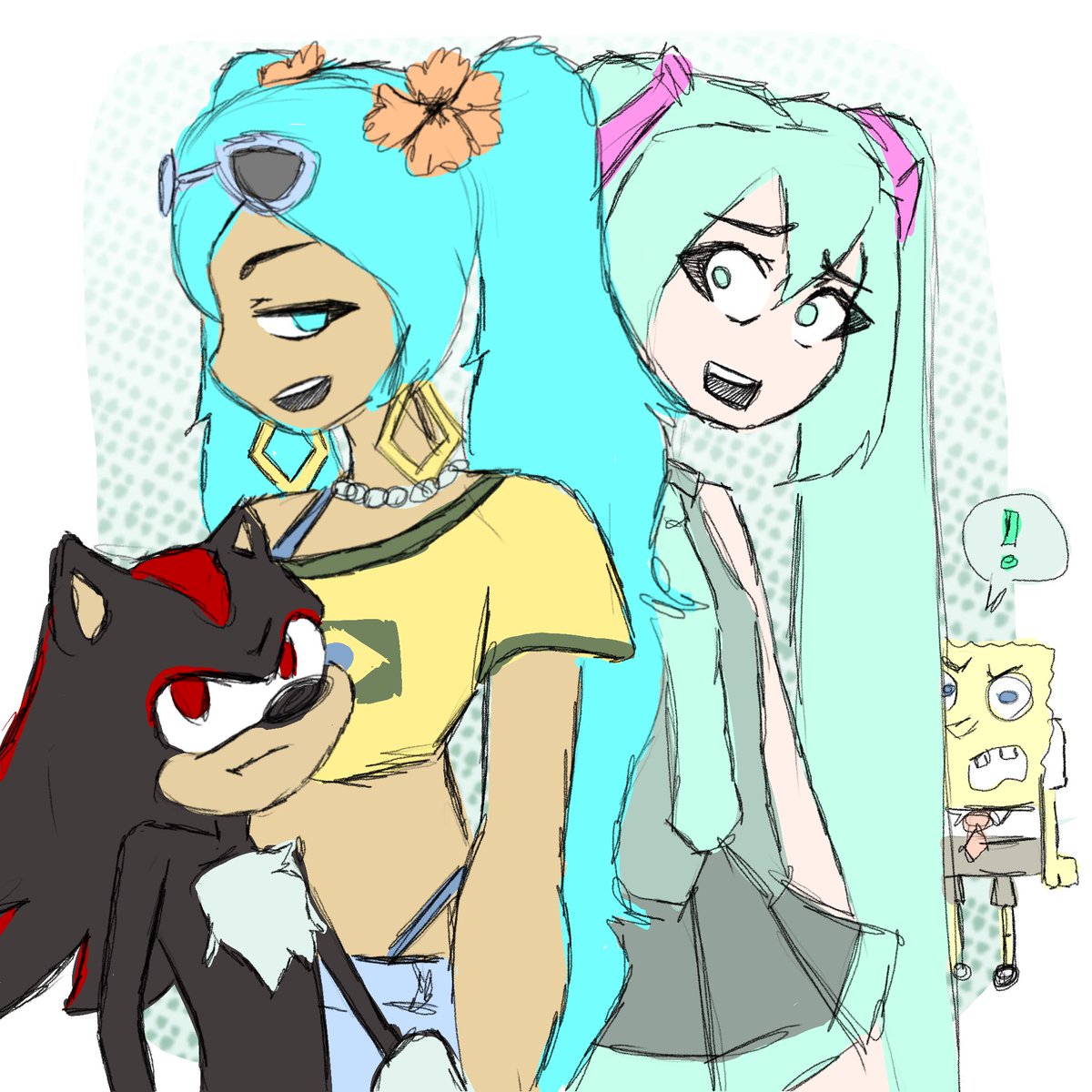 #mikusponge meets another

#brazilianmiku #ShadowTheHedegehog