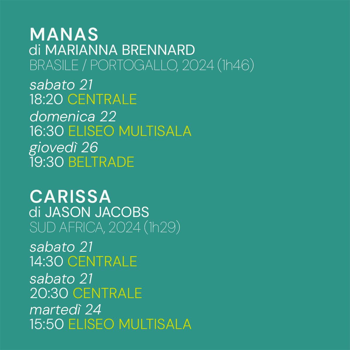 Scopri i nostri consigli di visione:
#Venezia81 #labiennale