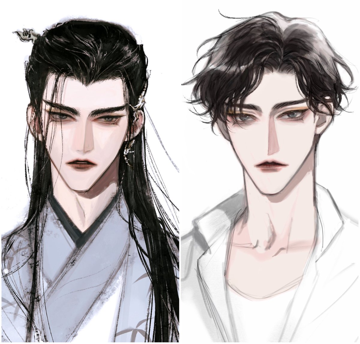 「เวอร์ชั่นจีนโบราณ vs เวอชั่นนักแสดง 」|♡omix♡ อยู่ในยุทธภพのイラスト