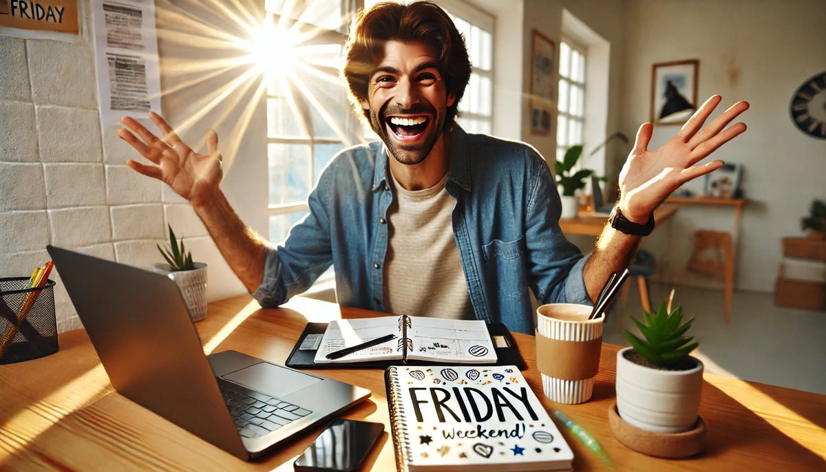 tau34's tweet image. Ah, Friday! Time to act like we totally crushed the week’s to-do list. Who’s ready to relax like they deserve a raise? 🙌 #FridayFeeling #WeekendVibes #WorkCanWait