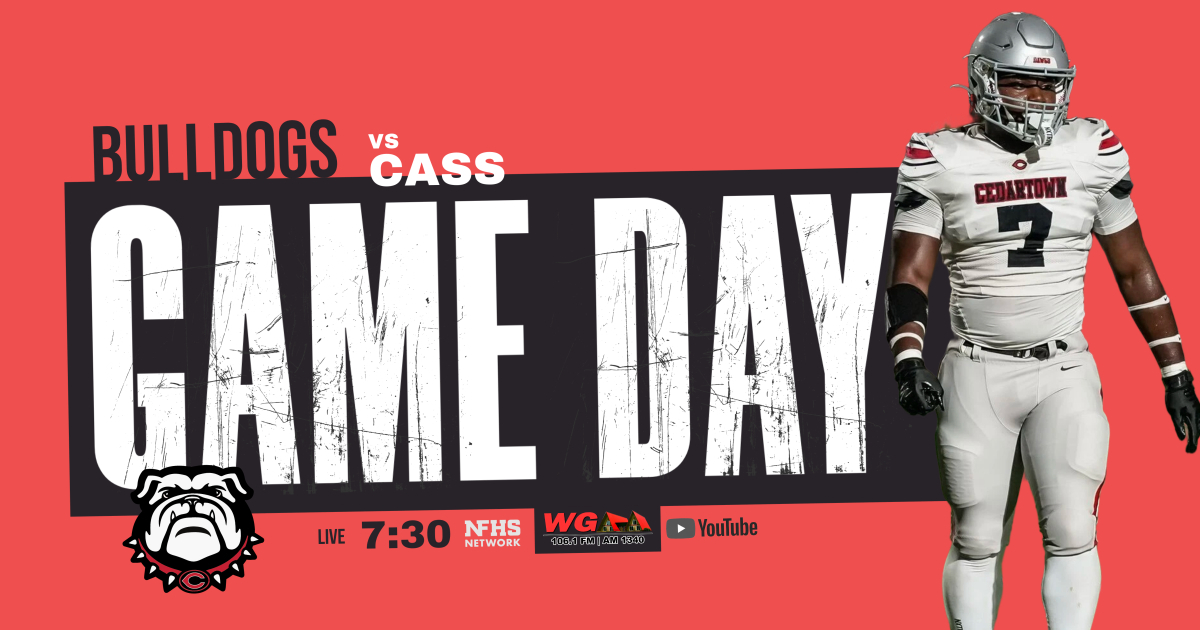 WGAA Radio (@wgaaradio) on Twitter photo It's another FOOTBALL FRIDAY in Cedartown. The <a href="/CedartownF/">Cedartown Football</a> Bulldogs (5-0, 1-0 Reg.) face the <a href="/CassFootball/">Cass Colonel Football</a> (3-2, 0-1 Reg.) at the Doc for Legacy Night on <a href="/NFHSNetwork/">NFHS Network</a>. Pregame coverage at 6PM with SportsTalk LIVE on 106.1 FM, 1340 AM or rdo.to/WGAA. #GoDawgs It's another FOOTBALL FRIDAY in Cedartown. The <a href="/CedartownF/">Cedartown Football</a> Bulldogs (5-0, 1-0 Reg.) face the <a href="/CassFootball/">Cass Colonel Football</a> (3-2, 0-1 Reg.) at the Doc for Legacy Night on <a href="/NFHSNetwork/">NFHS Network</a>. Pregame coverage at 6PM with SportsTalk LIVE on 106.1 FM, 1340 AM or rdo.to/WGAA. #GoDawgs