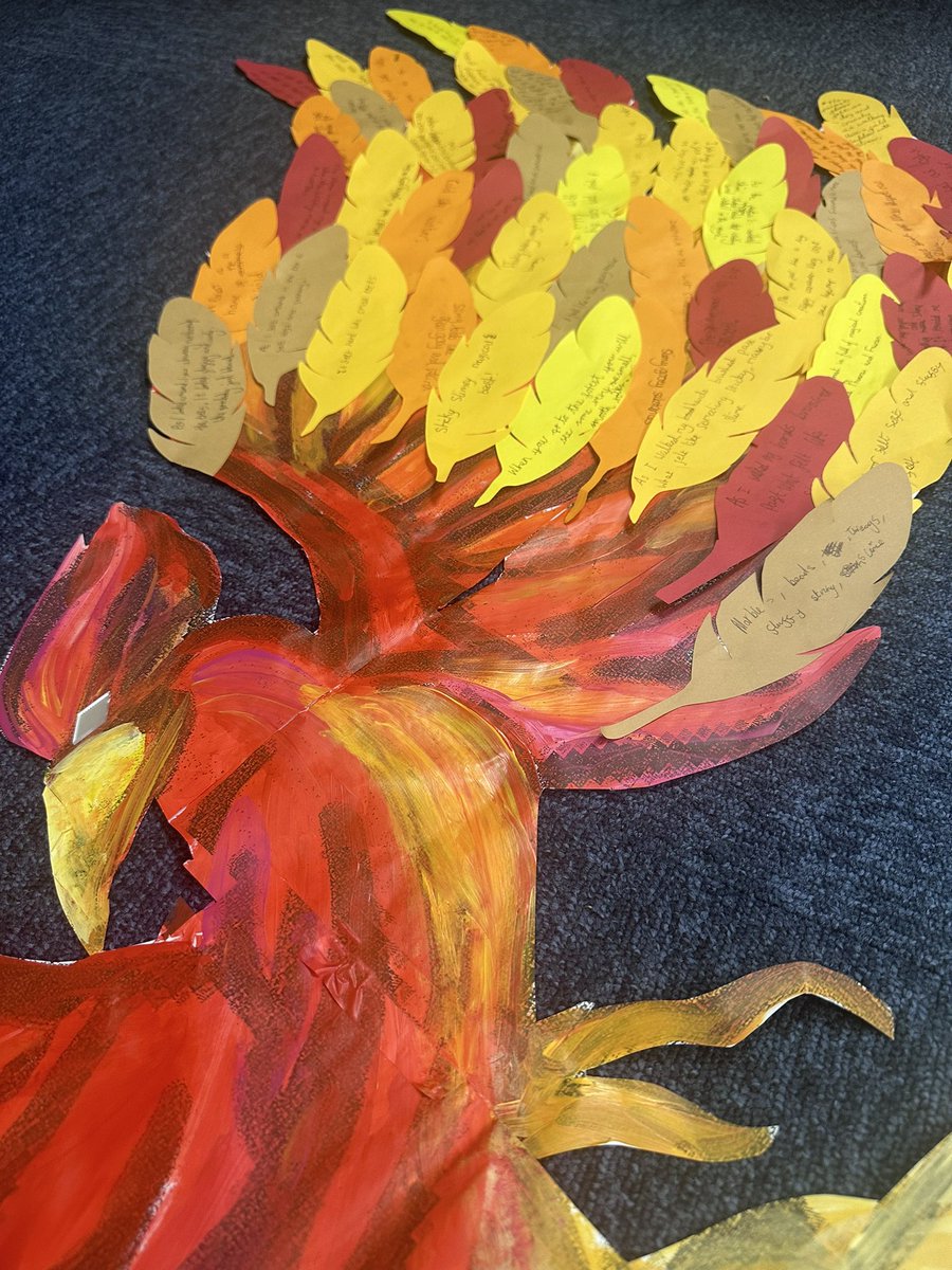 Our fantastic phoenix in all his glory. We are super impressed by the imagination of our visitors last night at CVHS open evening 🐦‍🔥