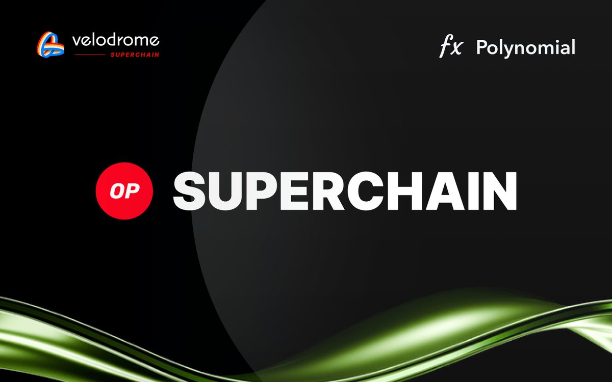 Velodrome's Superchain expansion continues with <a href="/PolynomialFi/">Polynomial</a>'s derivative L2.

This marks another exciting Superchain L2 planned for Velodrome deployment as we evolve into the Superchain's liquidity hub.

Read more about this important partnership and the expected synergy below.