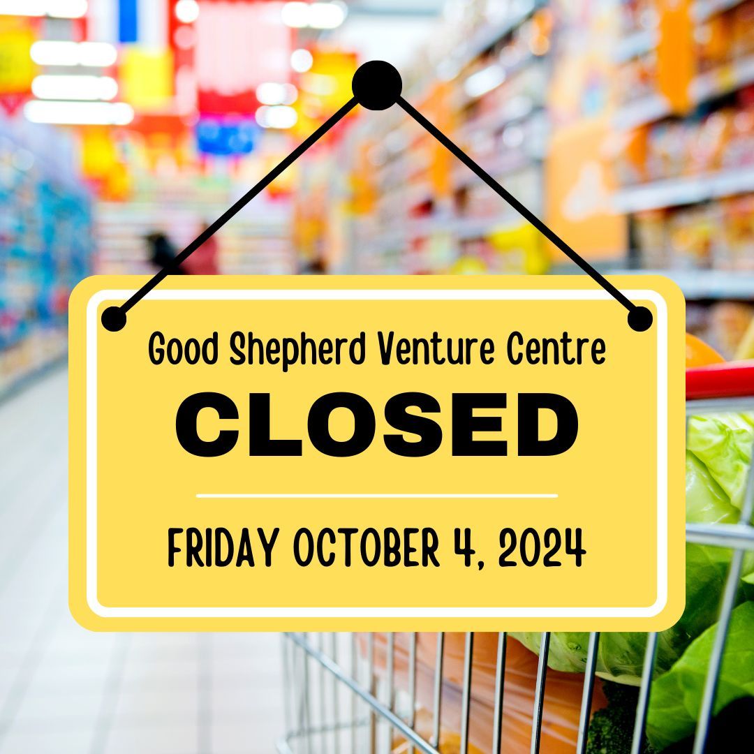 *NOTICE: The Venture Centre and emergency food &amp; clothing program will be temporarily closed on Friday, October 4th, 2024, due to repairs on the watermain. See this list for alternate food banks in the community buff.ly/4gzRRxG