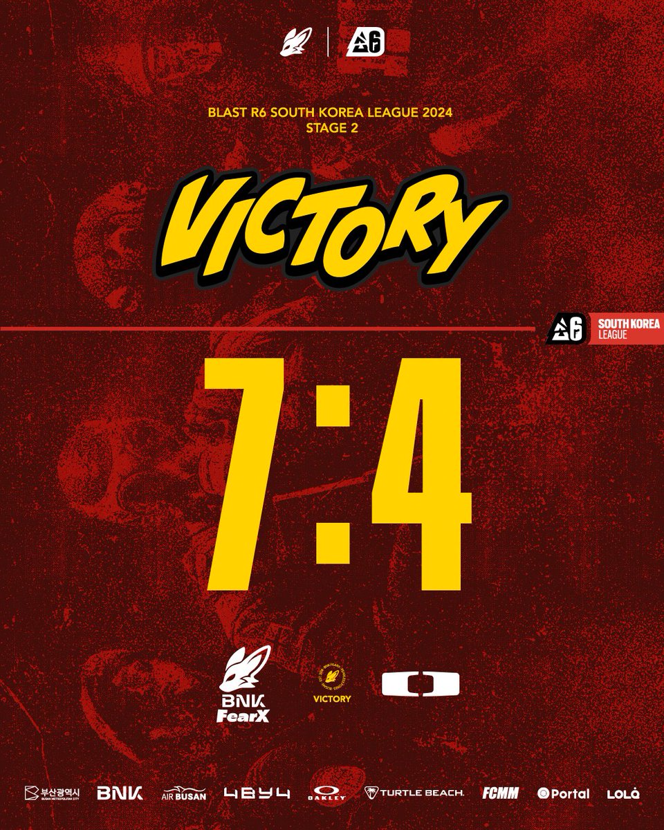 BNKFEARXEsports's tweet image. 𝐁𝐋𝐀𝐒𝐓 𝐑𝟔 𝐒𝐨𝐮𝐭𝐡 𝐊𝐨𝐫𝐞𝐚 𝐋𝐞𝐚𝐠𝐮𝐞 𝟐𝟎𝟐𝟒🇰🇷 | 𝐒𝐭𝐚𝐠𝐞 𝟐 vs @R6_DplusKIA

RESULT : VICTORY 
Just too easy😪

📺youtube.com/@RainbowSixKor…

#FOXWIN #BNKFearX #R6 #FearlessFoxes