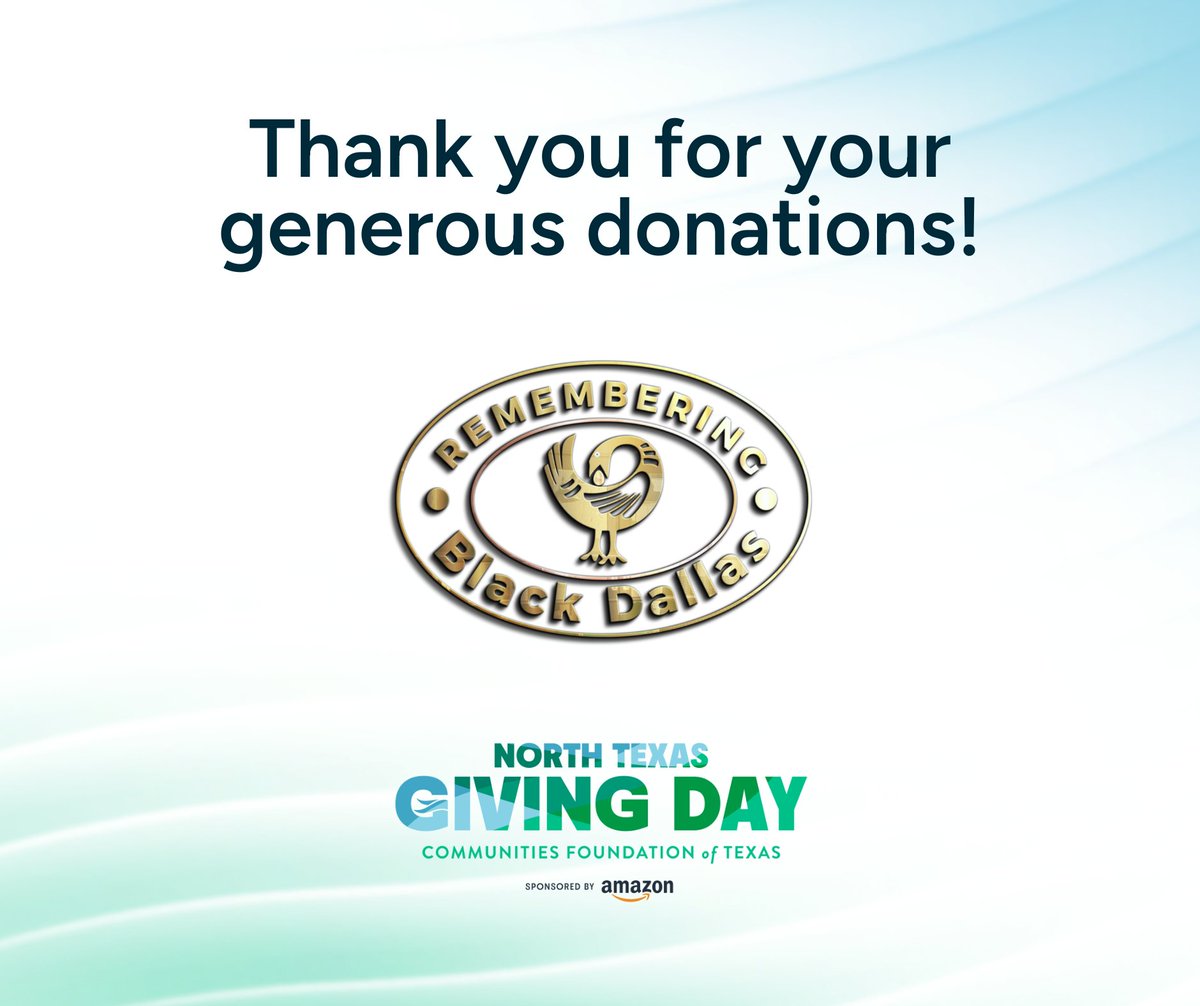 Thank you for your generous donations on #northtexasgivingday2024! Didn't get a chance to donate yesterday? We have a donate button on our website! Head to rememberingblackdallas.org/donate to make a gift any time of year. Our work wouldn't be possible without support from people like YOU!