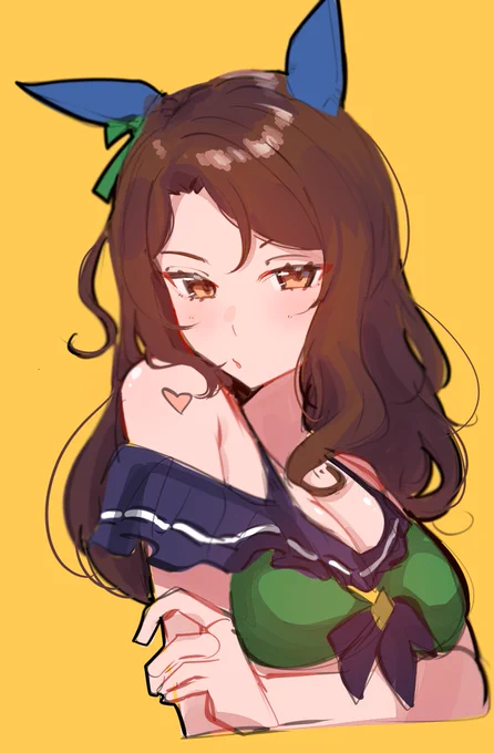 水着キングヘイローちゃん落書きだよ#ウマ娘 