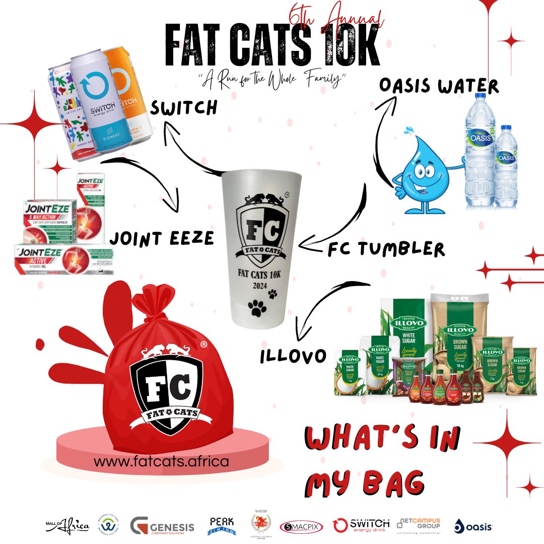 Crushing mileage is great but we also want to sweeten your experience of taking on our race.

With the support of our sponsors, we are pleased to offer all participants registered by 25 September’24 a free goodie bag worth entering the race for.

<a href="/Illovo/">vahid</a>
<a href="/Switch/">Switch</a>
<a href="/Oasis/">Oasis</a>
@JointEze