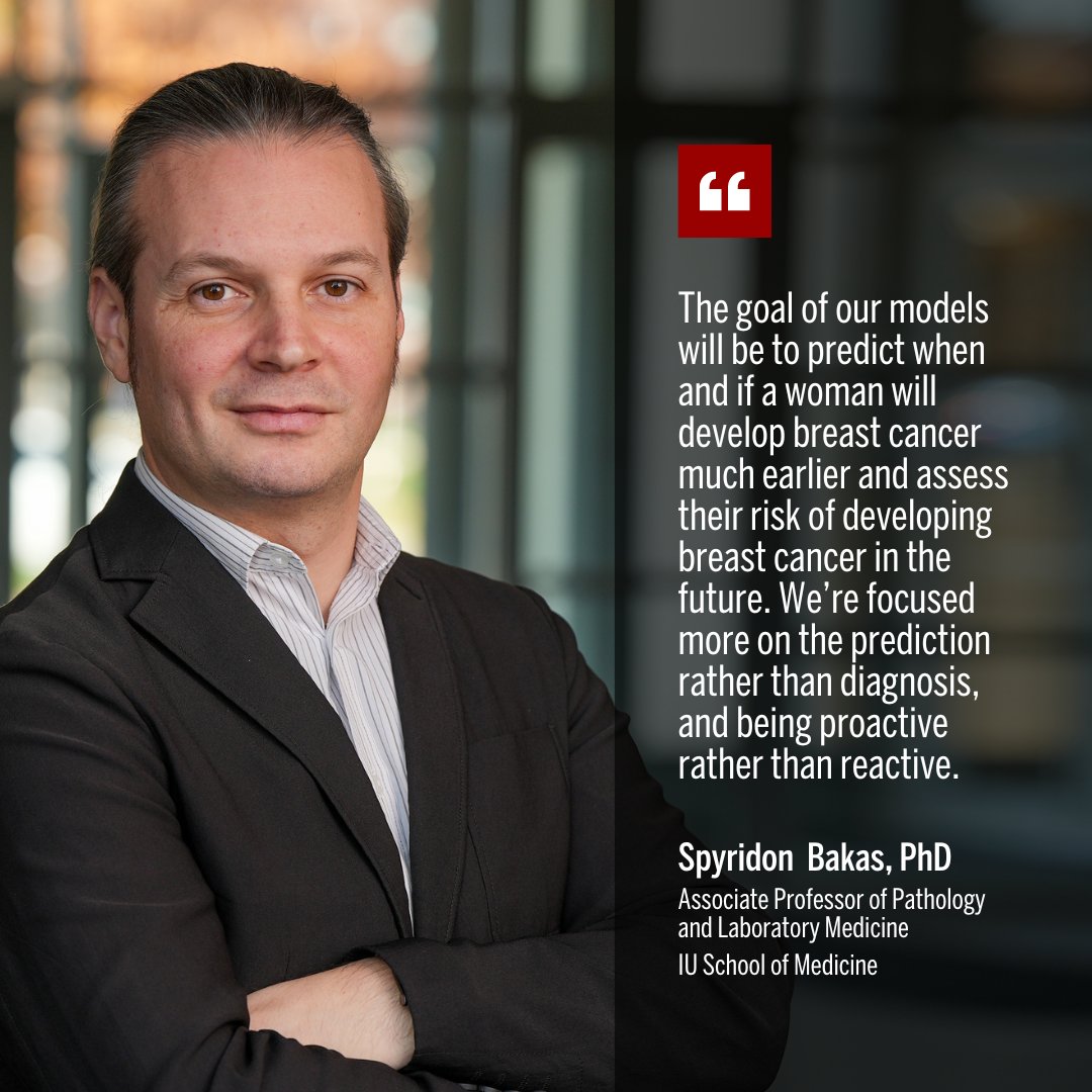 IU Simon Comprehensive Cancer Center (@iucancercenter) on Twitter photo In a multi-site study led by the cancer center's Spyridon Bakas (<a href="/SpyridonBakas/">Spyridon Bakas</a>), PhD, researchers at <a href="/IUMedSchool/">IU School of Medicine</a> aim to improve breast cancer risk prediction using privacy-preserving AI with a $3.7 million grant from <a href="/theNCI/">National Cancer Institute</a>. Learn more: ow.ly/RIqB50Tn9GQ. In a multi-site study led by the cancer center's Spyridon Bakas (<a href="/SpyridonBakas/">Spyridon Bakas</a>), PhD, researchers at <a href="/IUMedSchool/">IU School of Medicine</a> aim to improve breast cancer risk prediction using privacy-preserving AI with a $3.7 million grant from <a href="/theNCI/">National Cancer Institute</a>. Learn more: ow.ly/RIqB50Tn9GQ.