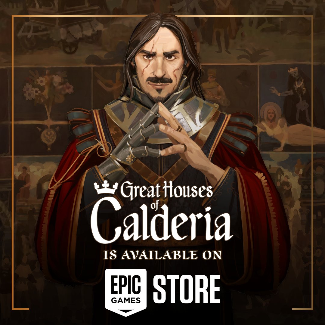 Great Houses of Calderia is now officially on <a href="/EpicGames/">Epic Games Store</a> Store!

A Feudal Grand Strategy game focusing on family dynamics &amp; stories ⚔️

Find it for 40% off on #EGS now: store.epicgames.com/fr/p/great-hou…