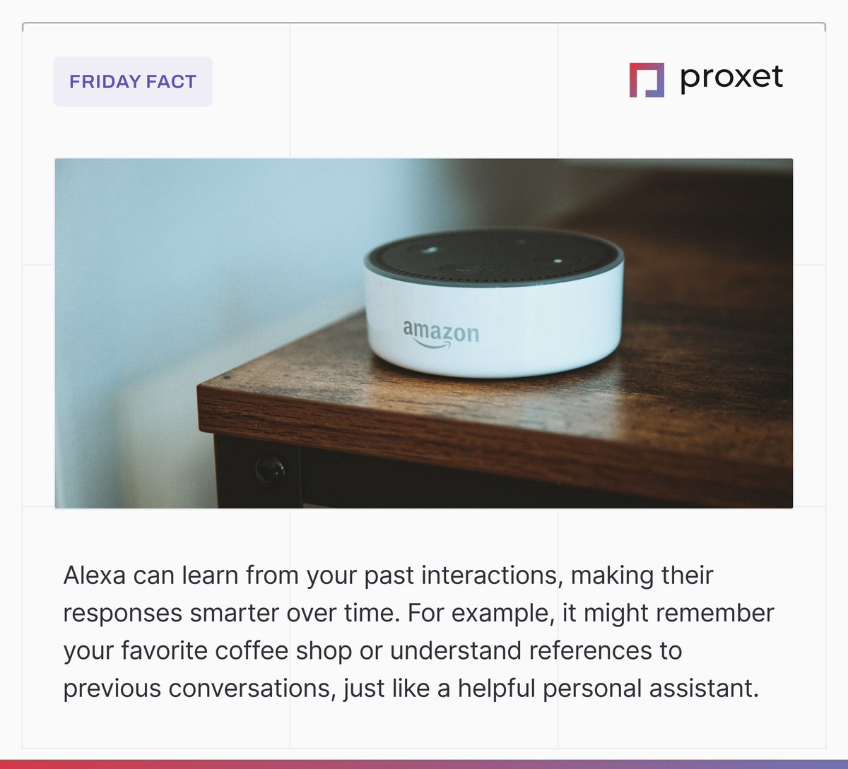 proxet's tweet photo. Imagine the possibilities for your business. With AI, you can provide personalized customer service, streamline workflows, and gain insights. Schedule a meeting to learn how we can help you achieve your goals with a data architecture framework.

#funfactfriday #proxetsocial https://t.co/IMjwnyCIoU