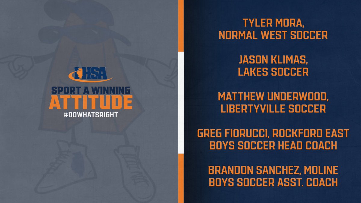 IHSAddATude's tweet image. Starting this weekend with the first batch of @IHSA_IL Sport A Winning Attitude recognitions. Submitted by @IHSAOfficials, congratulations to these teams, coaches, and students for their displays of great #sportsmanship this fall! #DoWhatsRight