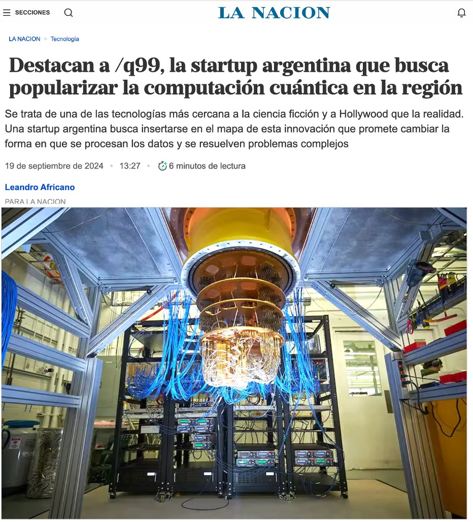 facumartindiaz's tweet photo. Ecosistema!! esa es la clave, y el potencial es enorme!! Gracias @leoafri , de los primeros en entender y difundir el potencial de la computación cuantica en combinación con la AI 🙌 y @LANACION  por el interes en lo que estamos haciendo!! 🙏 https://t.co/1sU4xag6rg https://t.co/4rky3GxONr