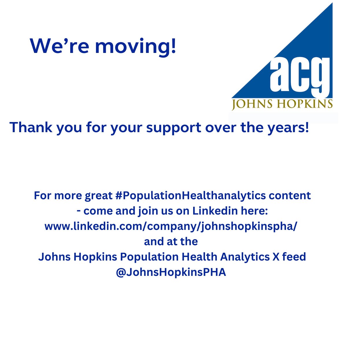 We're moving! Thank you for your support over the years - and please follow us here: bit.ly/3MQ7mEf