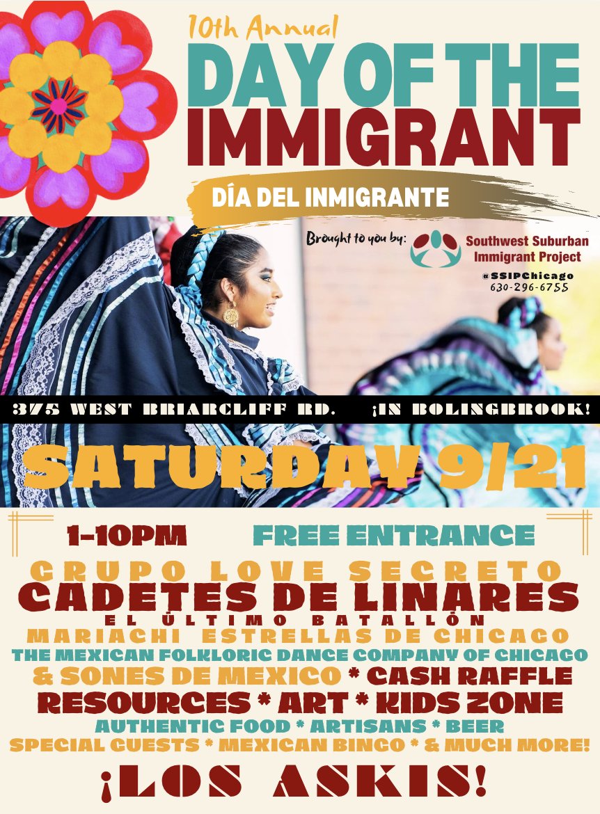 10th Annual Day of the Immigrant: We The Future Saturday Sept. 21, 2024 - mailchi.mp/ssipchicago.or…