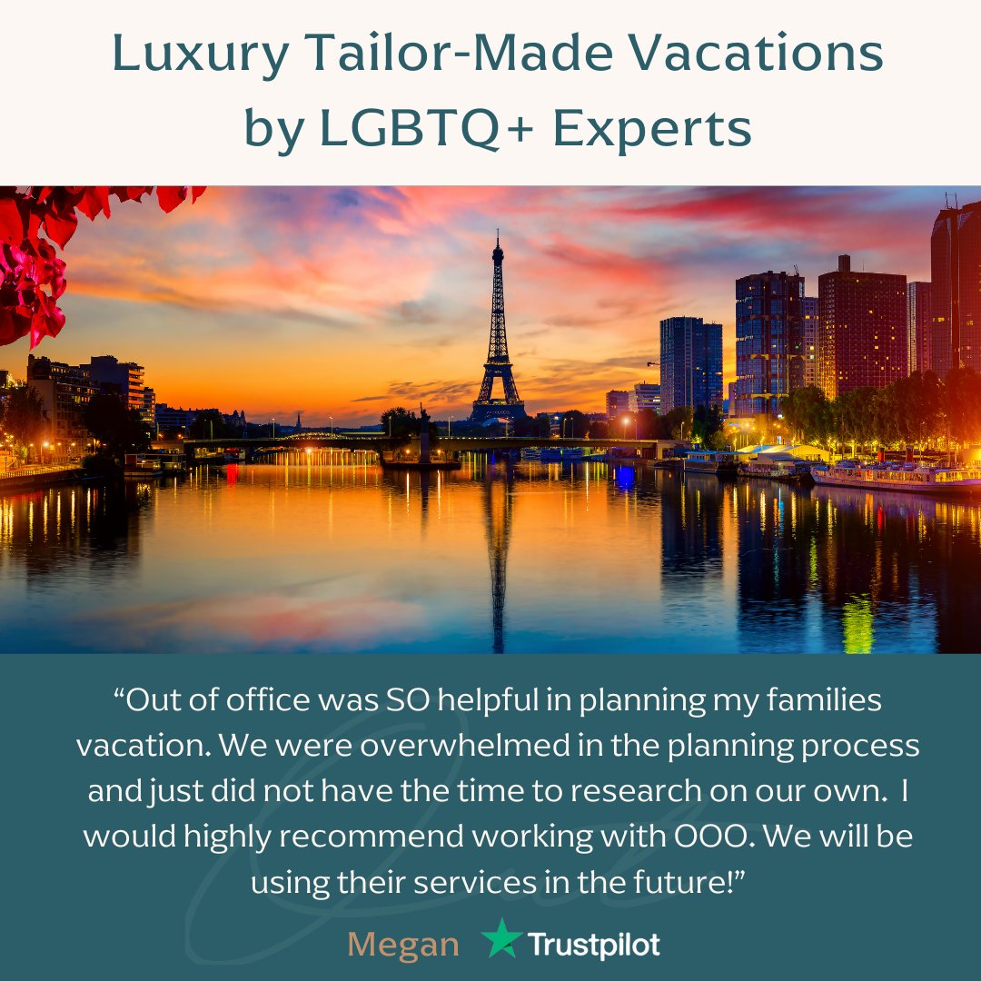 Experience a vacation crafted by experts who understand the importance of personalization and care. Let us make your next journey truly special. 🌍❤️ 
#LuxuryTravel #LGBTQTravel #TravelWithPride #OutOfOffice #TailorMade