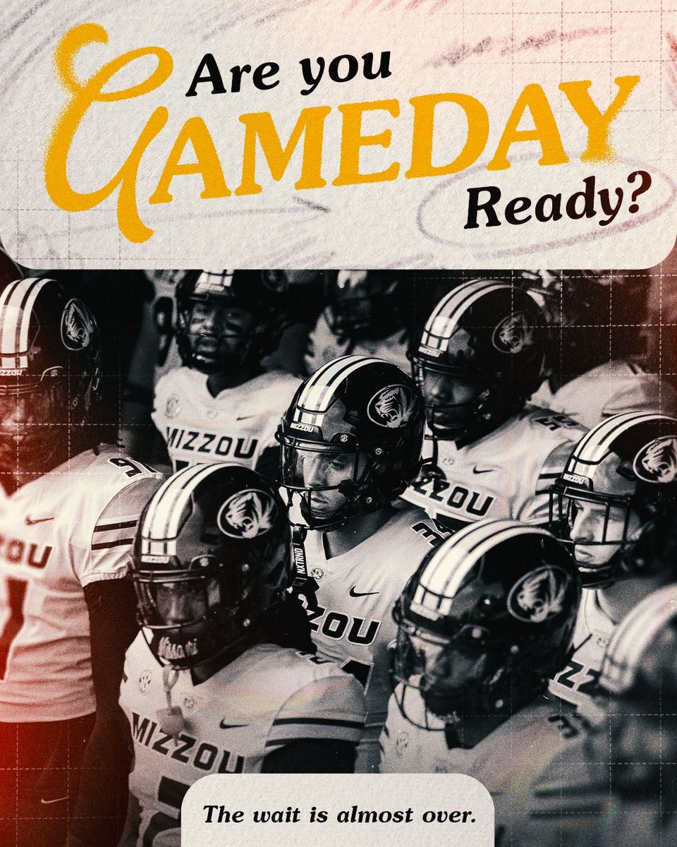 We’re ready to dominate. Show us your #gamedayready @everytruetiger #MIZ #ETT @mizzouathletics @mizzoufootball