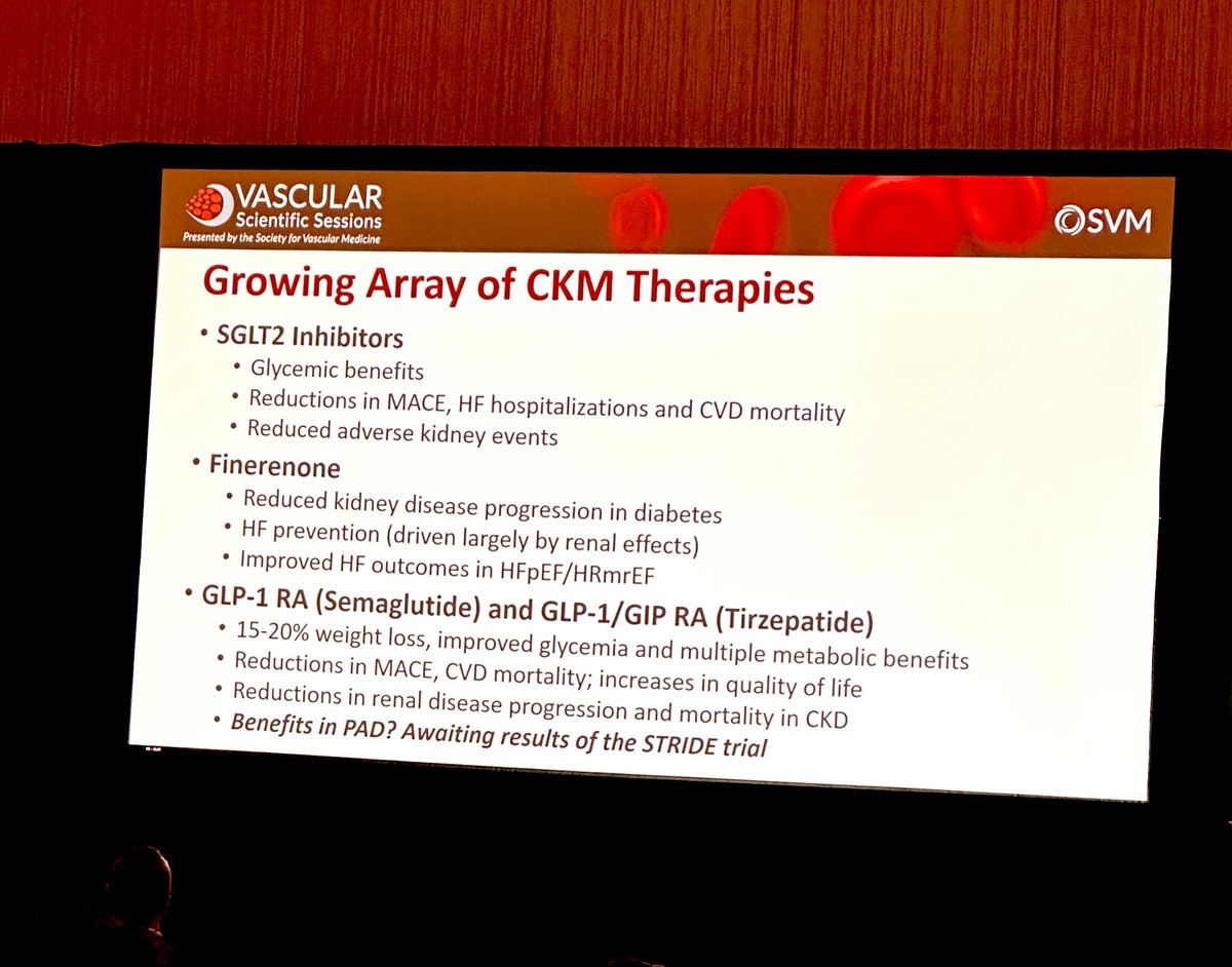 SVM_tweets's tweet photo. #Cardiovascular #kidney #metabolic (CKM) syndrome reflects interplay between #metabolic and cardiovascular risk factors such as #CAD, #CKD, and #PAD  

#obesity #VSS2024 @VMJ_SVM 
#mortality #MedTwitter https://t.co/4vWlMd0NHA