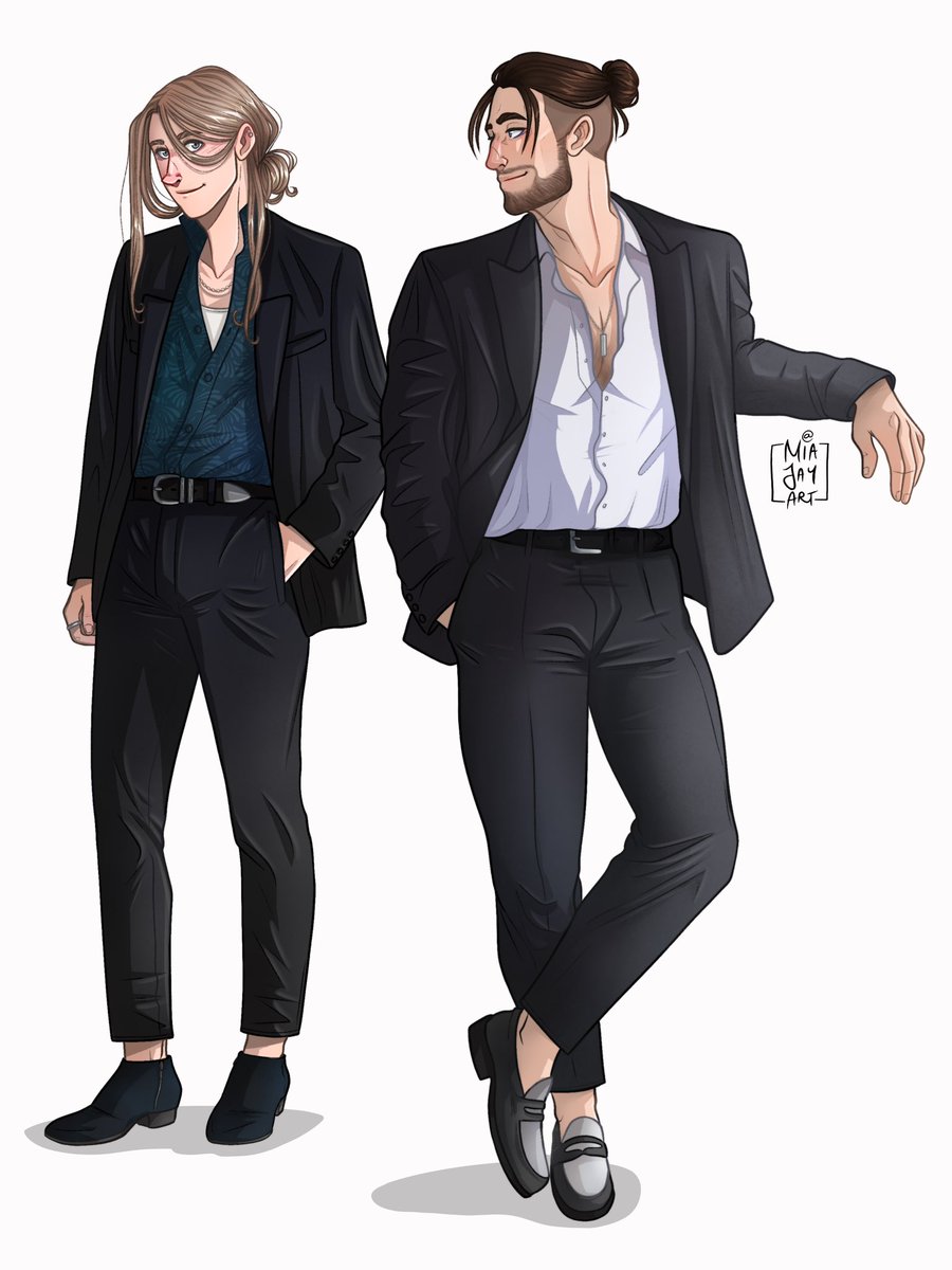 Our main OC boys but in modern AU, all scrubbed up 🥹💜