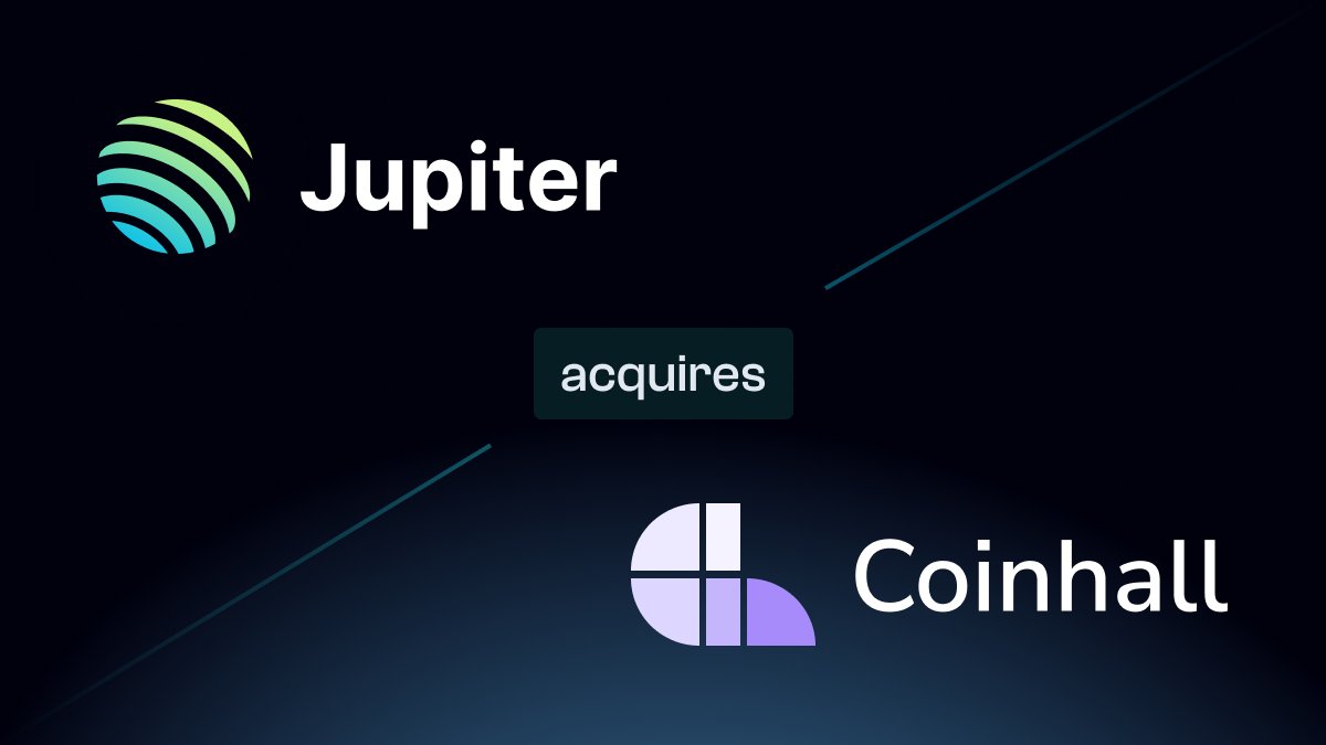 Breaking: Coinhall acquired by @JupiterExchange, #1 DEX and Perp DEX on  @solana $HALL Airdrop and @coinhall_org Chain: discontinued  https://t.co/yLVgICfoIB platform will continue to operate, focusing  primarily on the @cosmos, upcoming EVMs, and