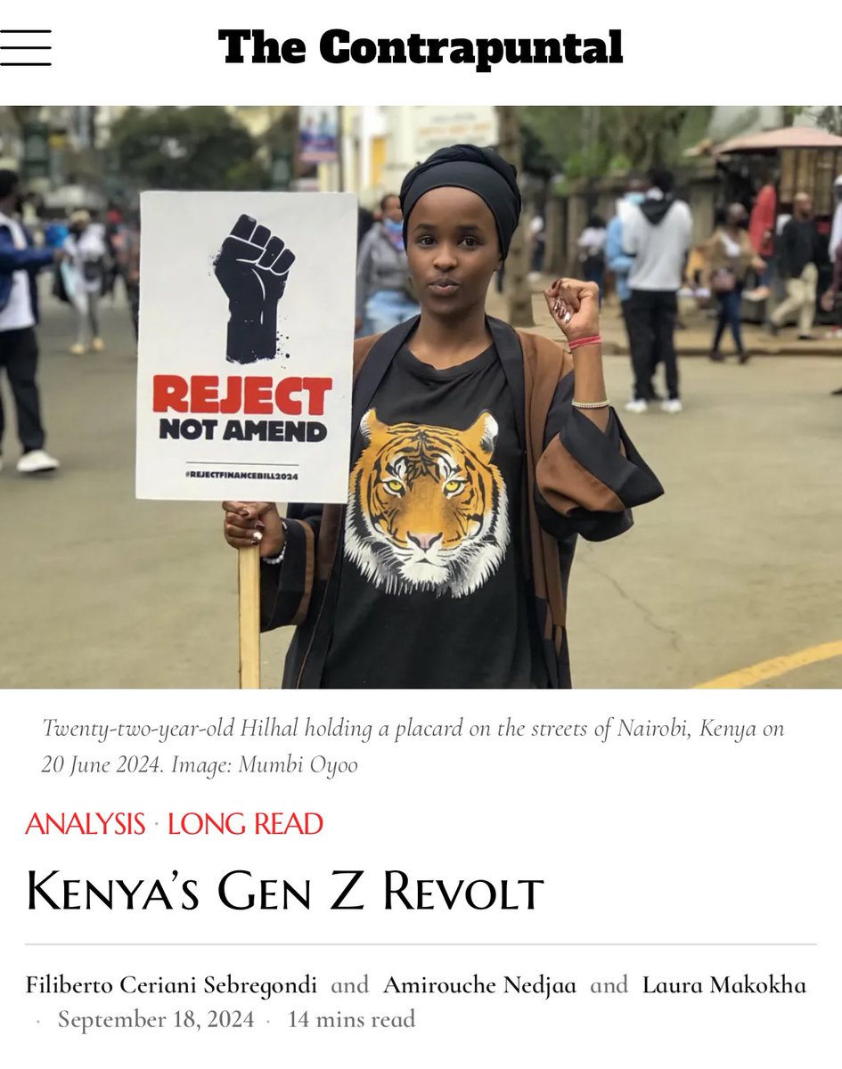 Read on <a href="/TheContrapuntal/">The Contrapuntal</a> our article &amp; chronicle with <a href="/amirouche/">Amirouche Nedjaa</a> &amp; <a href="/LauraMakokha/">Laura Makokha</a> on Kenyan #GenZ protests of June July 2024. Urban youth exasperation has impacted greatly Kenya socio-political life beyond traditional ethnicity &amp; using creative forms of protest <a href="/ECESeu/">European Centre for Electoral Support (ECES)</a> <a href="/EUinKenya/">European Union In Kenya</a>