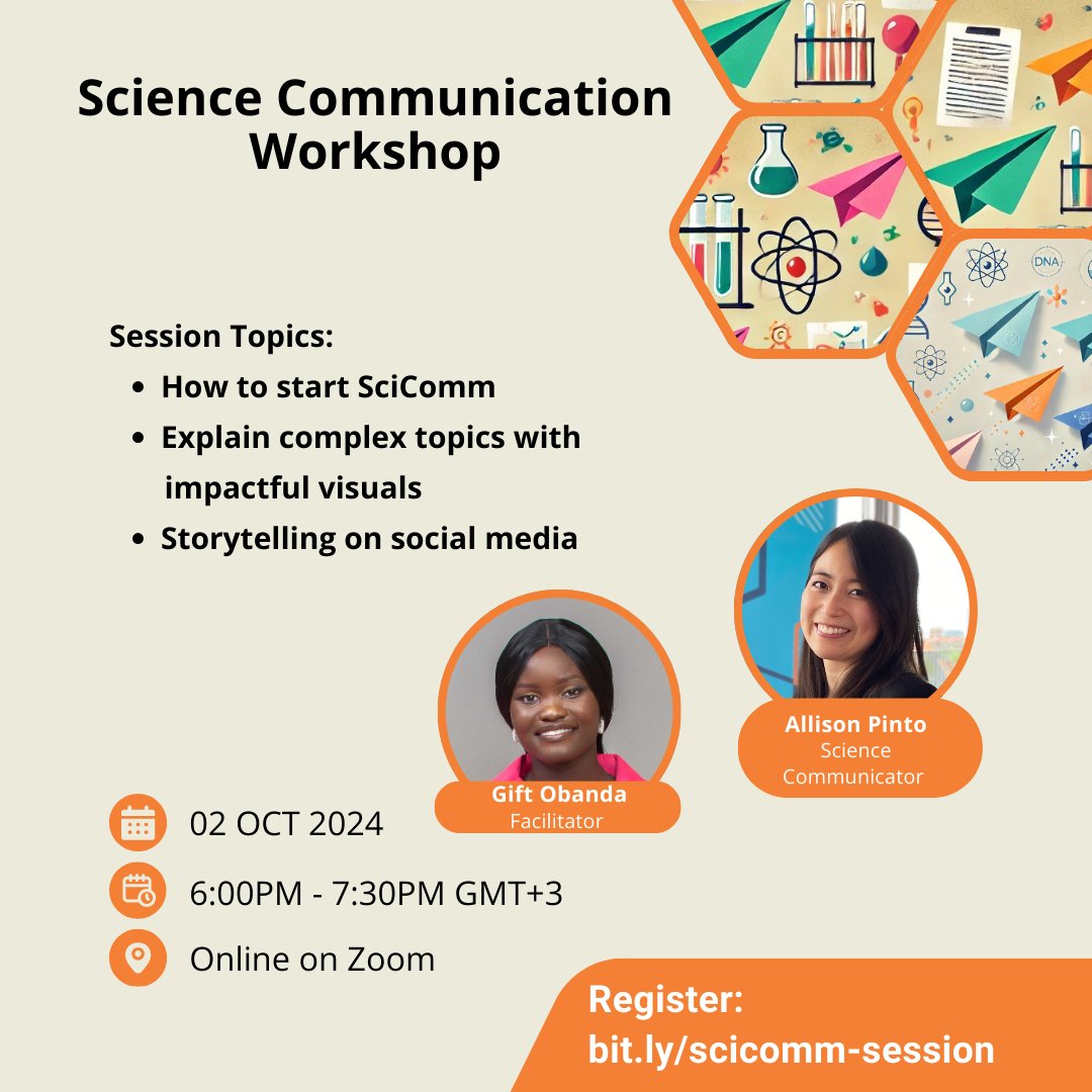 pintofscienceKE's tweet photo. Are you joining the Pan-African STM (Science, Technology, and Mathematics) Cinema Competition? We are offering a free workshop to support your participation in the competition. The SciComm workshop will be held on Wednesday, October 2 from 6:00 PM EAT (GMT+3). https://t.co/xwANN6Jkow