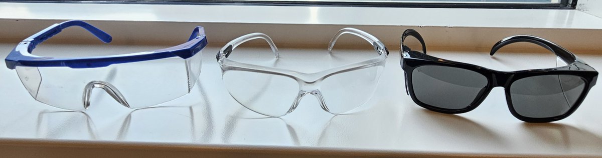 Lab safety goggles Transformed into a more stylish version.