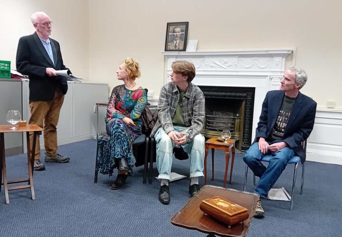 EGTG (@thegrads) on Twitter photo In rehearsal: Charles Stanton (Paul Wilson) has uncomfortable revelations for Betty and Gordon Whitehouse (Gracie Roxburgh and Jed Bury - @Jed364) and Robert Caplan (James Gray) as the after-dinner party crashes into the Dangerous Corner. 15 - 19 October 
assemblyroxy.com/whats-on/188-d… In rehearsal: Charles Stanton (Paul Wilson) has uncomfortable revelations for Betty and Gordon Whitehouse (Gracie Roxburgh and Jed Bury - @Jed364) and Robert Caplan (James Gray) as the after-dinner party crashes into the Dangerous Corner. 15 - 19 October 
assemblyroxy.com/whats-on/188-d…