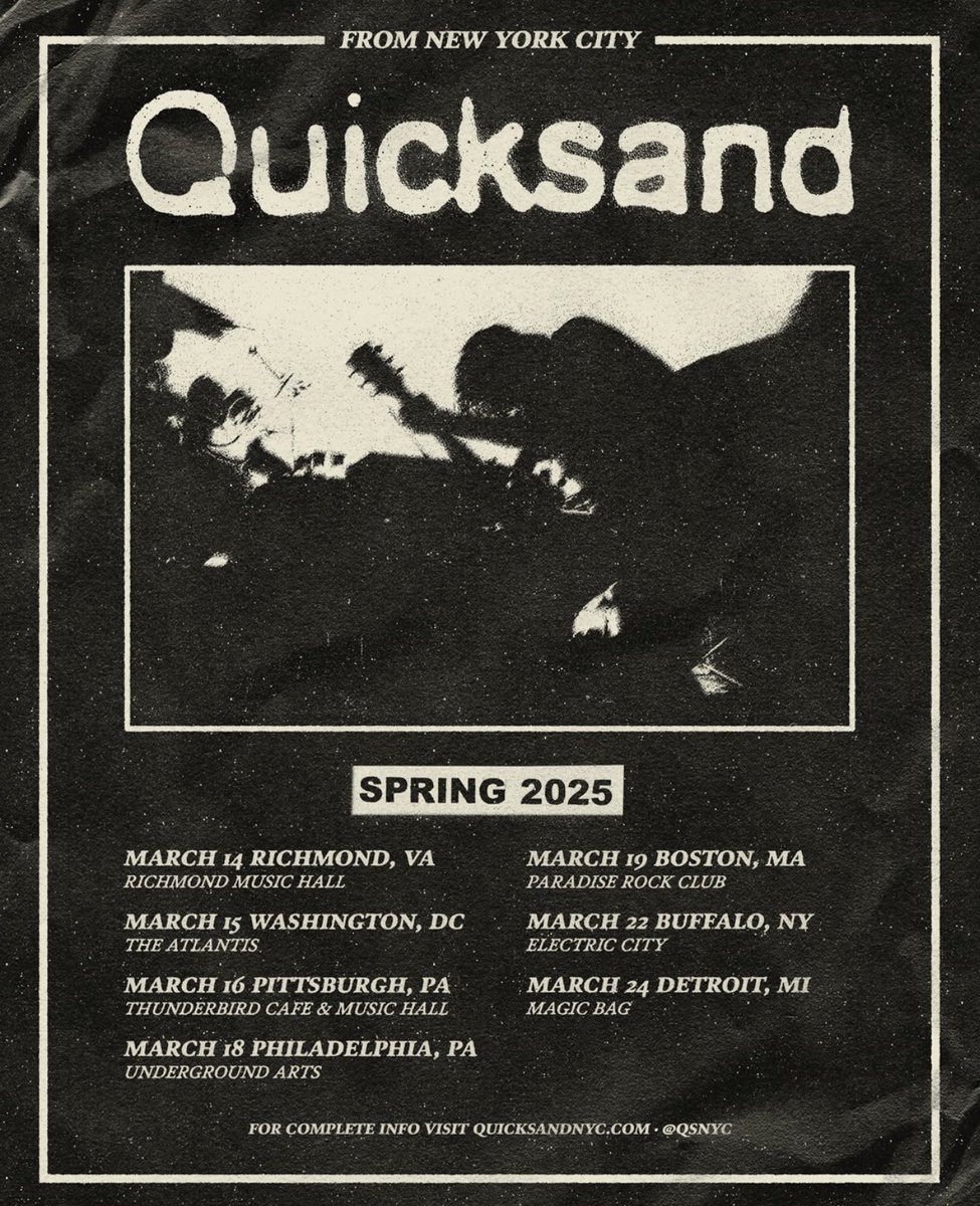 Tickets are on sale now at quicksandnyc.com 💥💥