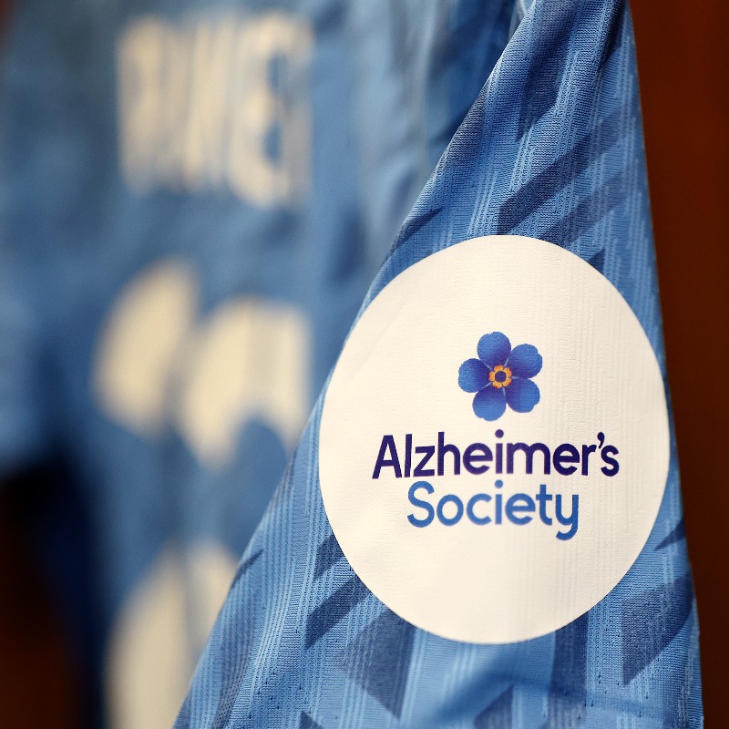 England's tweet photo. #WorldAlzheimersDay and every day: we’re proud to work with and support our charity partner @alzheimerssoc 💙