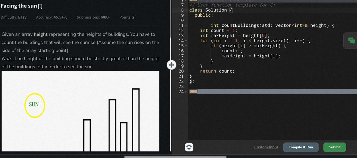 Pprratikk's tweet image. Day 9 of 21 day coding challenge
@geeksforgeeks
@DeutscheBank
#21DaysOfCoding #CodingChallenge #LearnToCode #GeekForGeeks #ING #DeutscheBank #geekstreak2024