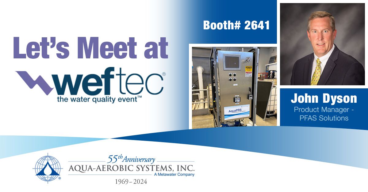 Visit booth 2641 for an introduction to the new AquaPRS™ PFAS Removal System. 

John Dyson, Product Manager for PFAS Solutions, will be available to explain the features of AquaPRS™.

More here > bit.ly/4eqjYy9

#waterquality #WEFTEC24 #PFAS