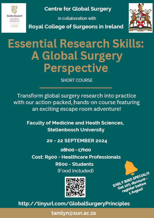 RCSI Institute of Global Surgery (@rcsi_globalsurg) on Twitter photo The 3 day "Essential Research Skills: A Global Surgery Perspective," is running over the weekend in <a href="/SU_GlobalSurg/">SU Global Surgery</a>, in collaboration with the <a href="/RCSI_GlobalSurg/">RCSI Institute of Global Surgery</a>.
This research specific course on Global Surgery is the first of its kind globally 🌍!! 🥇
The course was co-designed The 3 day "Essential Research Skills: A Global Surgery Perspective," is running over the weekend in <a href="/SU_GlobalSurg/">SU Global Surgery</a>, in collaboration with the <a href="/RCSI_GlobalSurg/">RCSI Institute of Global Surgery</a>.
This research specific course on Global Surgery is the first of its kind globally 🌍!! 🥇
The course was co-designed