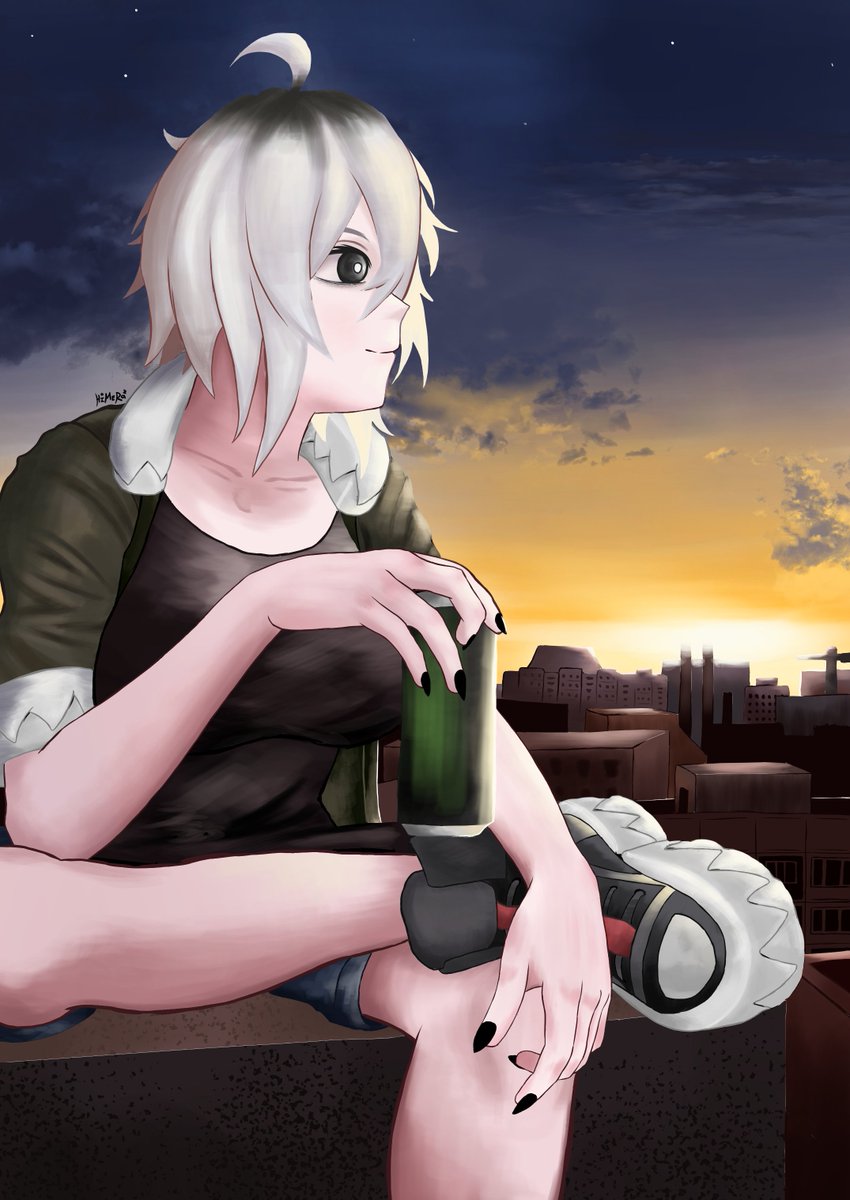 sazakiira's tweet photo. This is a remake of my old drawing https://t.co/m9jAd3n62R