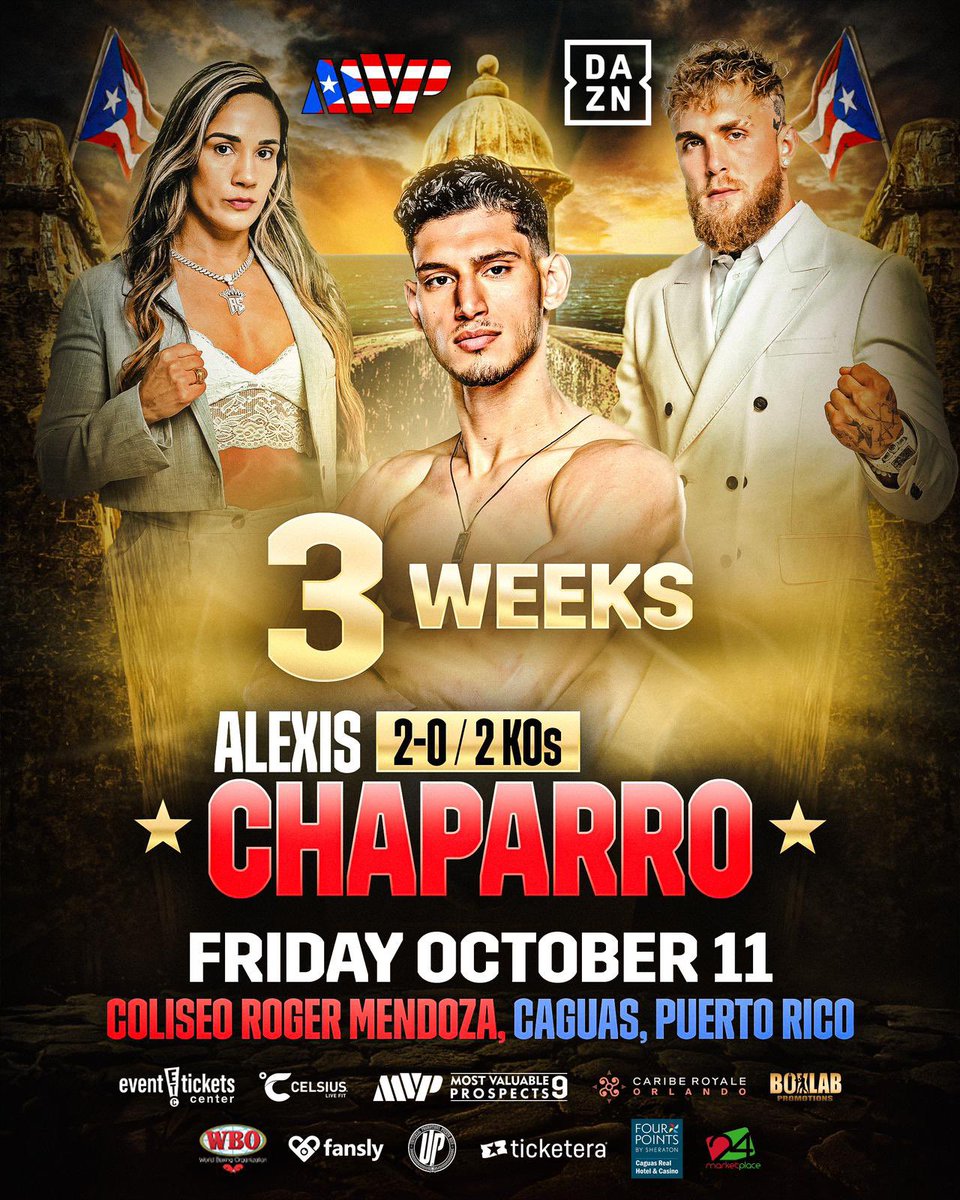 Alexis Chaparro (@therealchopchop) on Twitter photo Almost that time ! Vamos Puerto Rico 🇵🇷!
<a href="/MostVpromotions/">Most Valuable Promotions</a> <a href="/jakepaul/">Jake Paul</a> <a href="/Serranosisters/">Amanda Serrano</a> Almost that time ! Vamos Puerto Rico 🇵🇷!
<a href="/MostVpromotions/">Most Valuable Promotions</a> <a href="/jakepaul/">Jake Paul</a> <a href="/Serranosisters/">Amanda Serrano</a>