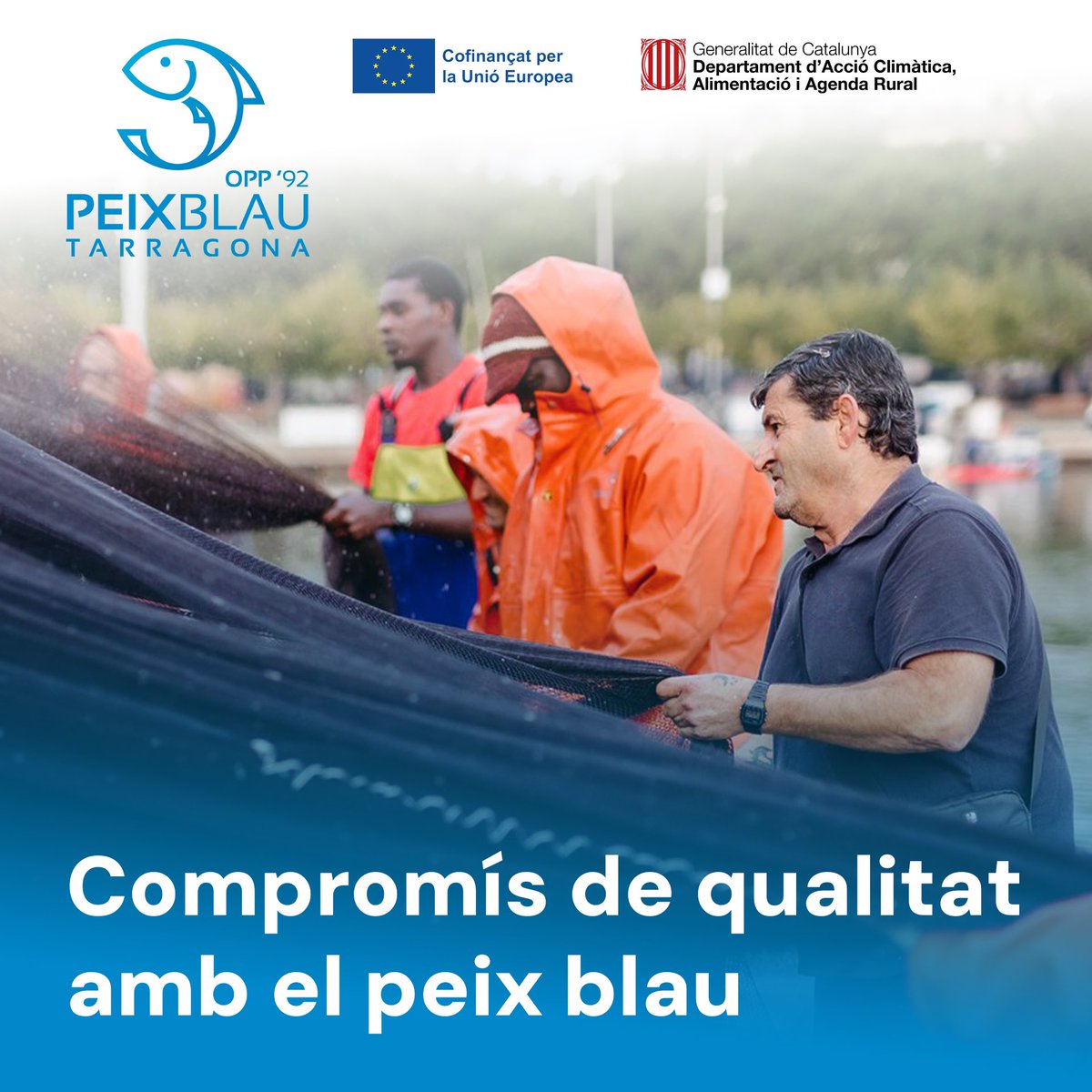 OPP Peix Blau Tarragona (@peixblautgn) on Twitter photo 🌊 Dia rere dia, s'enfronten a les onades, al vent i a la incertesa de la mar per portar-nos el millor producte a les llotges de la costa de la província de Tarragona.
 
ℹ️ És una actuació cofinançada amb la Unió Europea i la Generalitat de Catalunya.
 
#FEMPA #emc #opp 🌊 Dia rere dia, s'enfronten a les onades, al vent i a la incertesa de la mar per portar-nos el millor producte a les llotges de la costa de la província de Tarragona.
 
ℹ️ És una actuació cofinançada amb la Unió Europea i la Generalitat de Catalunya.
 
#FEMPA #emc #opp