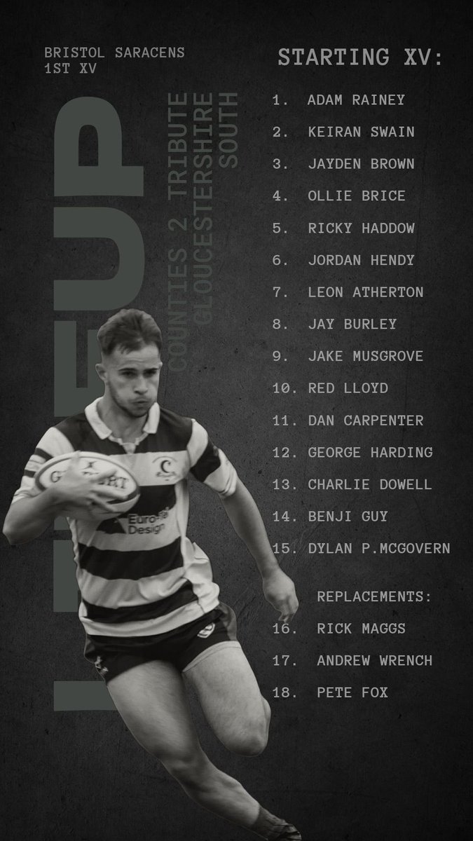 Our 1st XV to visit <a href="/NBRFC/">North Bristol RFC</a> tomorrow!