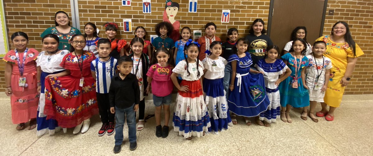 Hispanic Heritage Month. Ermel TWDL students (1-5th) participated on our “ Wear a Traditional outfit” Day. They look AMAZING . Thanks to Ms. <a href="/BenitezPris604/">P Benitez</a>  and Mrs. <a href="/angelicaacano/">Angelica Cano 🍎</a> 🤗 for participating. <a href="/ErmelES_AISD/">Ermel Elementary</a> <a href="/OOT_AldineISD/">Office of Transformation</a>