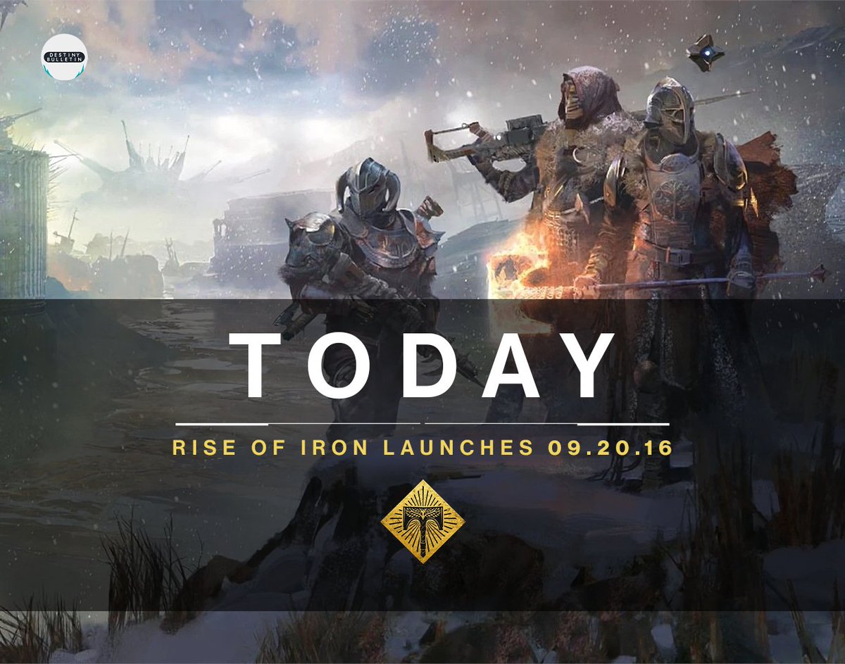 DestinyBulletn's tweet photo. 8 years ago today: Rise of Iron was released. https://t.co/ZLNJKcMH2h