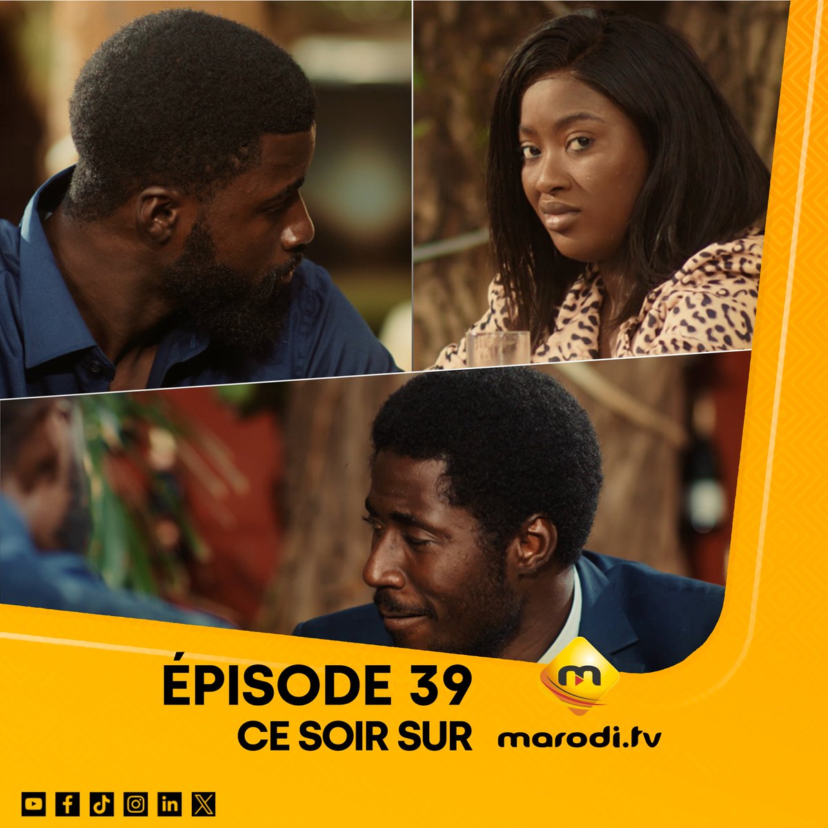 maroditv's tweet image. Le moment de tourner la page ? 😏

Promesses épisode 39, ce soir sur Marodi Tv. 🔥

#maroditv #marodi #promesses #production