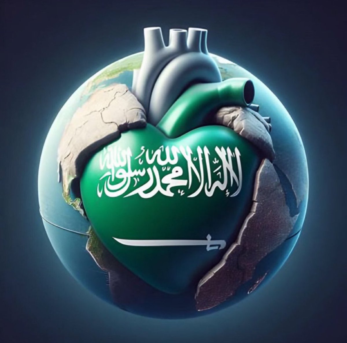 قلب العالم و بعد الله هي صمام أمانه💚🇸🇦
.
#شكل_كلمة_السعودية