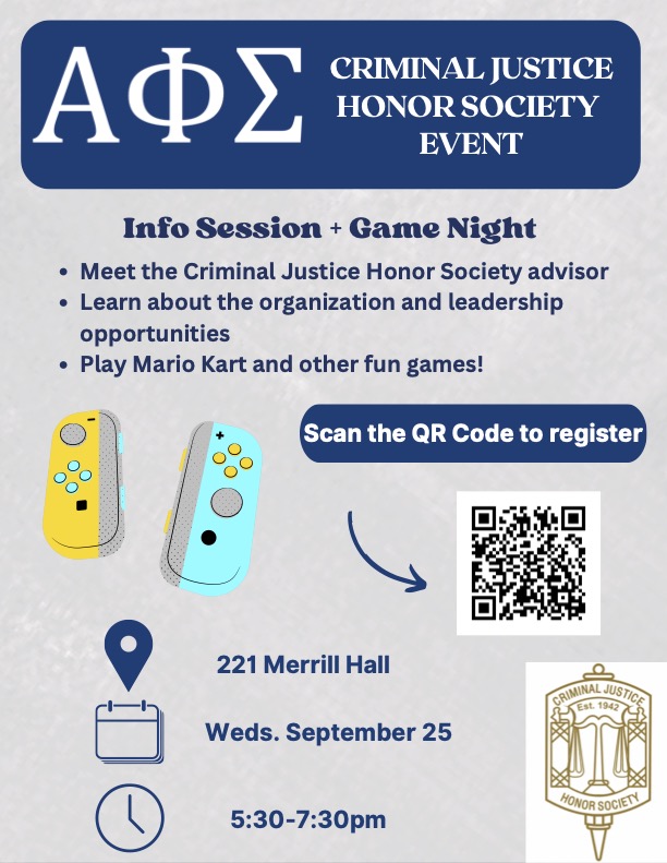 This coming Wednesday 5.30pm <a href="/AlphaPhiSigmaHQ/">Alpha Phi Sigma HQ</a> games &amp; info night In Merrill room 221! Scan the QR code below to register. 🎲🎮♦️