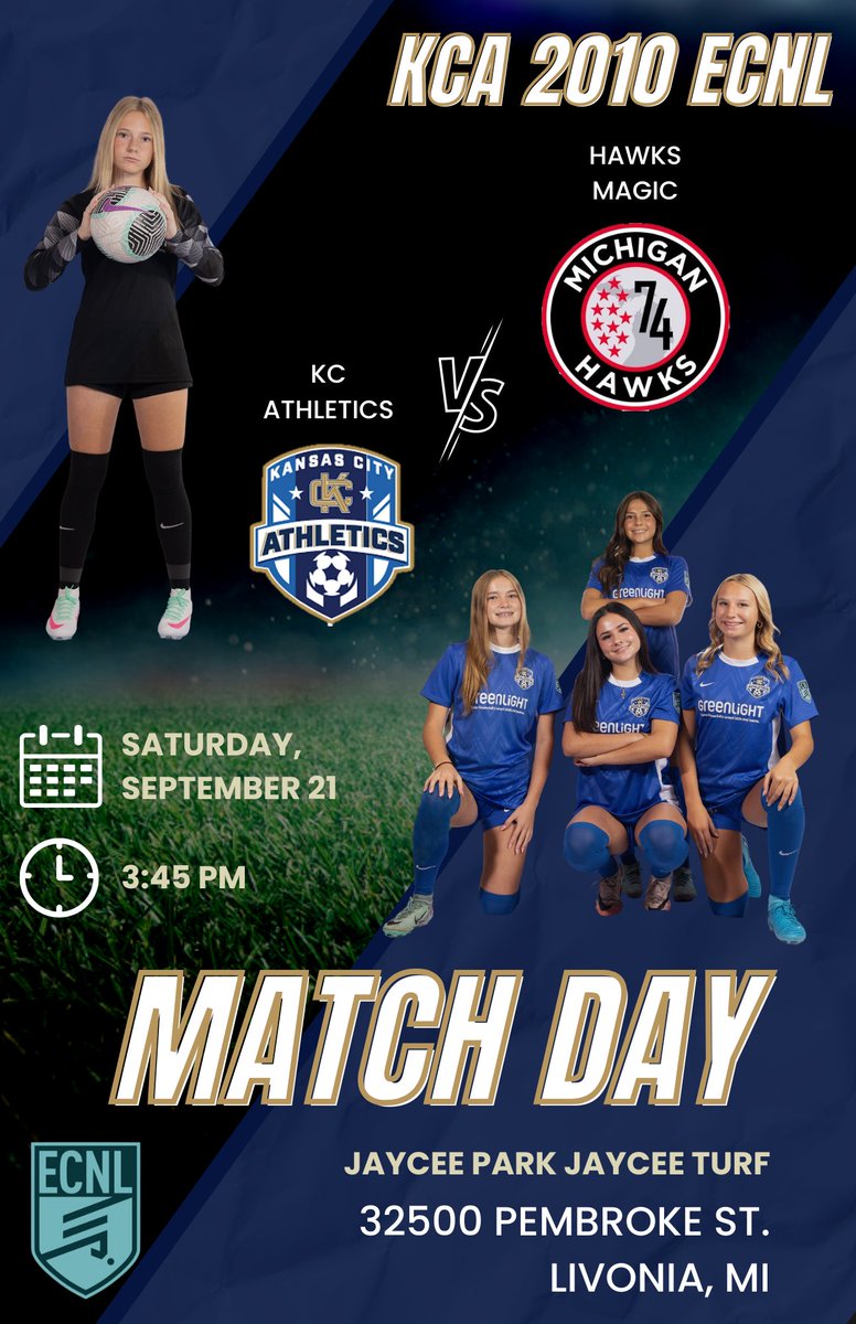 KC Athletics Academy Elite 2010 ECNL (@kcaecnl2010g) on Twitter photo Back on the road this weekend for tough matchups!
<a href="/AthleticsKC/">KC Athletics Soccer Club</a> <a href="/MarcusKelcher/">Marcus Kelcher</a> <a href="/ECNLgirls/">ECNL Girls</a> Back on the road this weekend for tough matchups!
<a href="/AthleticsKC/">KC Athletics Soccer Club</a> <a href="/MarcusKelcher/">Marcus Kelcher</a> <a href="/ECNLgirls/">ECNL Girls</a>