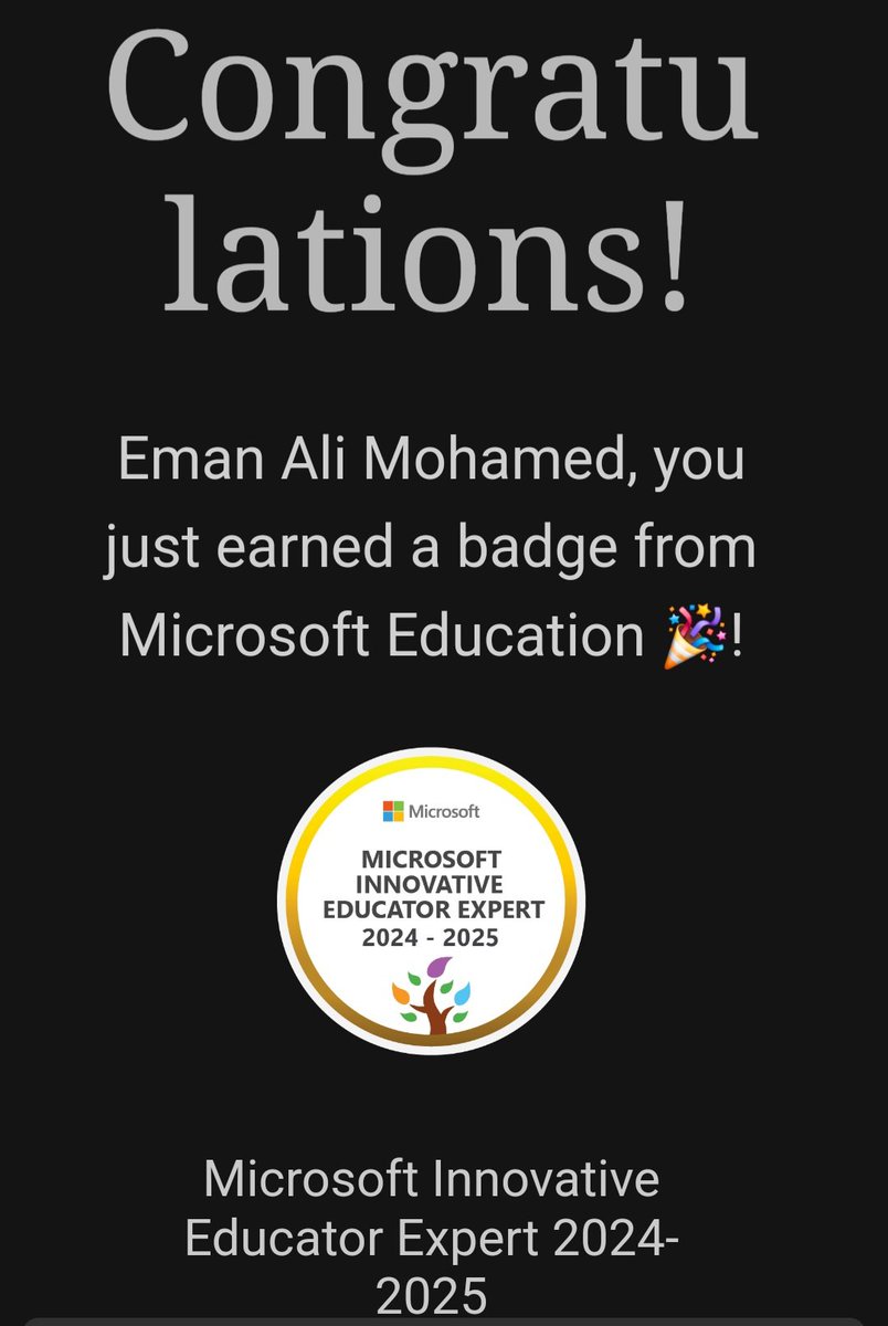 EmyElndaf's tweet photo. الحمد والشكر لله
تم اختياري مجددا كمعلم مبدع خبير  مايكروسوفت للعام الثالث علي التوالي و إدراج اسمي  واسم بلدي 🇪🇬 للقائمة العالمية المعتمدة ضمن المعلمين المبدعين من مايكروسوفت MIE Expert for 2024-2025.
#MicrosoftEdu #MIEExpert
#MIEE_2024_2025
#MicrosoftEducation
 #MicrosoftLearn https://t.co/rFtbsaZhgU
