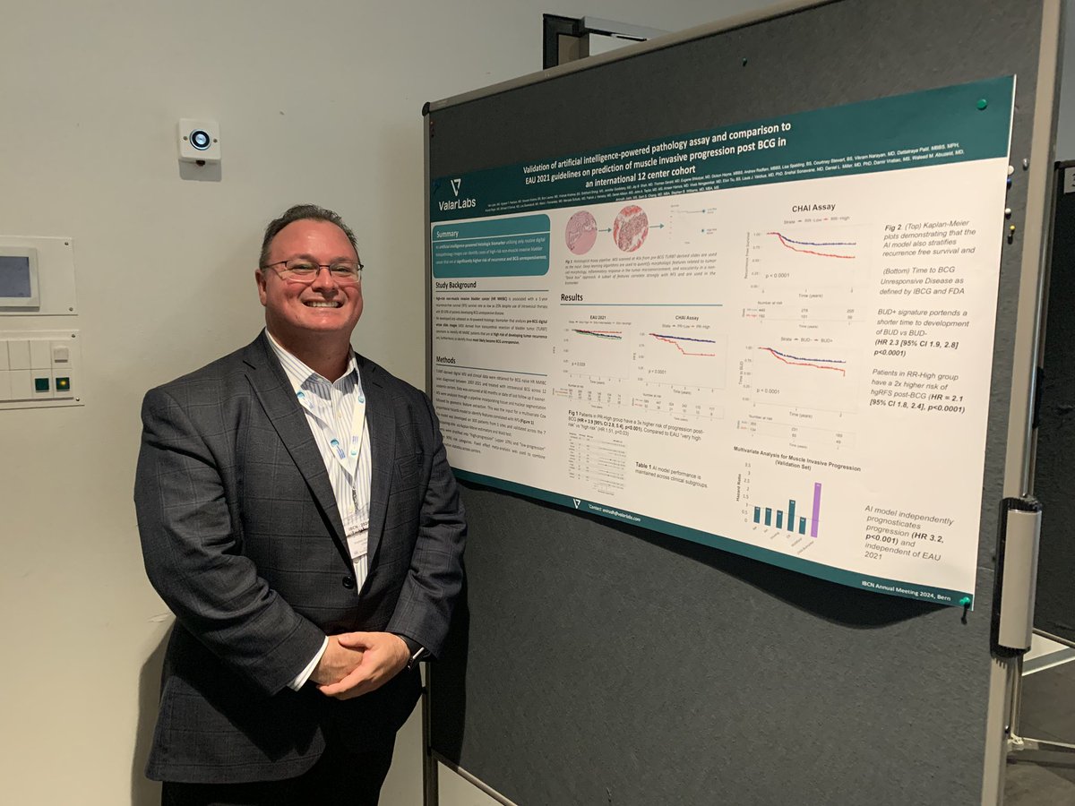 Stephen B. Williams, MD, MBA, MS, FACHE (@swilliams_md) on Twitter photo Excited to see this work by the exceptional team <a href="/valarlabs/">Valar Labs</a> presented at #IBCN24 <a href="/IBCN1997/">IBCN</a> in Bern 🇨🇭 👉large international cohort validating a novel AI powered bladder cancer histologic biomarker predicts outcomes.🔥👍💫 <a href="/BladderCancerUS/">Bladder Cancer Advocacy Network</a> <a href="/urotoday/">UroToday.com</a> <a href="/IBCG_BladderCA/">IBCG</a> <a href="/UTMBUrology/">UTMBUrology</a> Excited to see this work by the exceptional team <a href="/valarlabs/">Valar Labs</a> presented at #IBCN24 <a href="/IBCN1997/">IBCN</a> in Bern 🇨🇭 👉large international cohort validating a novel AI powered bladder cancer histologic biomarker predicts outcomes.🔥👍💫 <a href="/BladderCancerUS/">Bladder Cancer Advocacy Network</a> <a href="/urotoday/">UroToday.com</a> <a href="/IBCG_BladderCA/">IBCG</a> <a href="/UTMBUrology/">UTMBUrology</a>